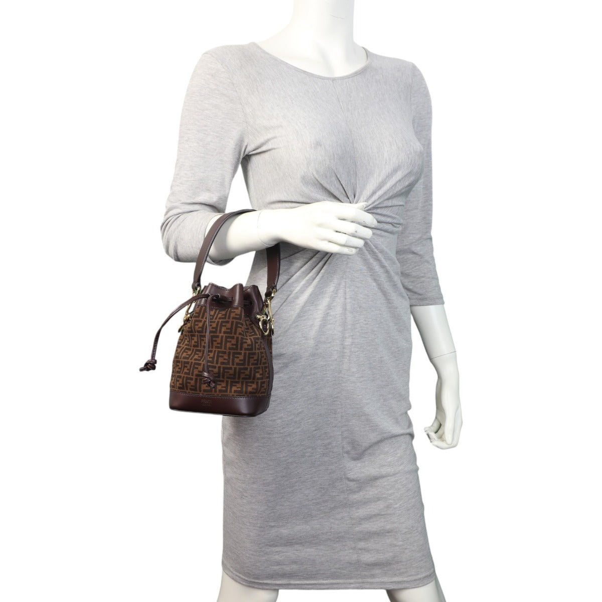 Fendi Mon Tresor Suede Mini Bucket Bag