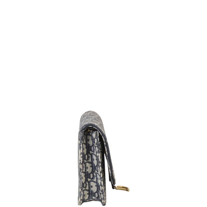 Dior Saddle Pouch Wallet on Chain Oblique