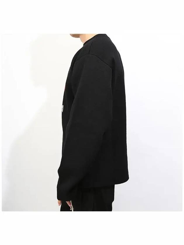 Luxury Balenciaga Trending 2025 Language Logo Wool Knit Top Black