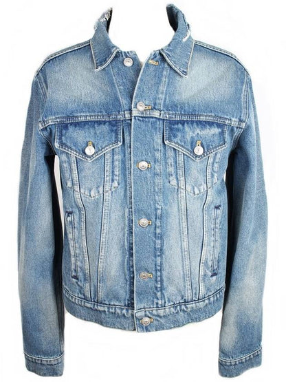 Luxury Balenciaga Trending 2025 Wave logo denim jacket 46