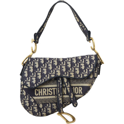 Dior Saddle Bag Oblique with Embroidered Strap