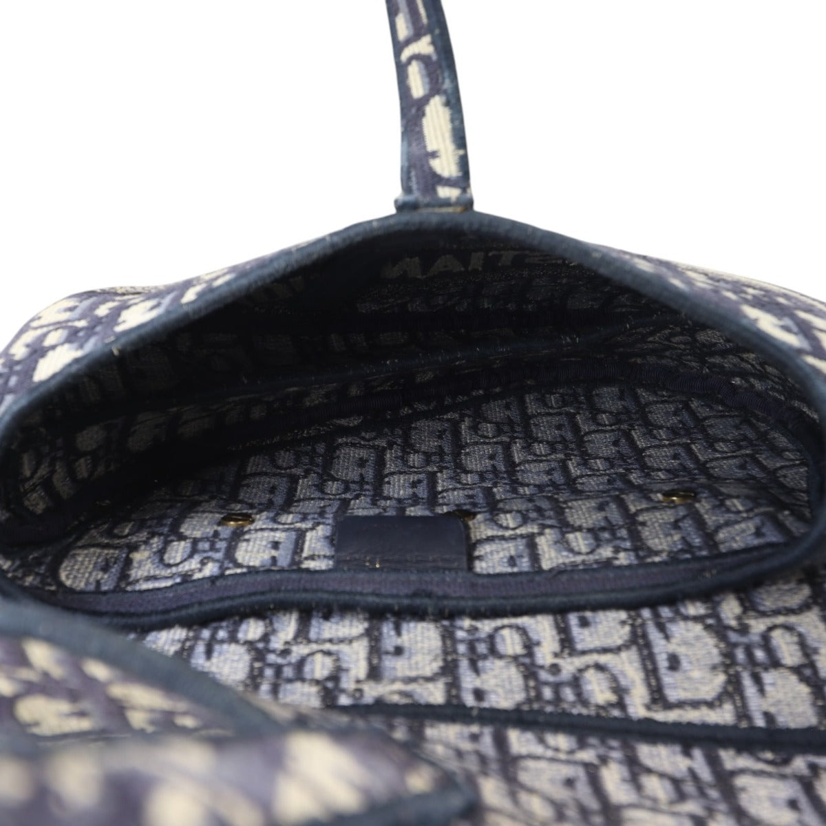 Dior Saddle Bag Oblique with Embroidered Strap