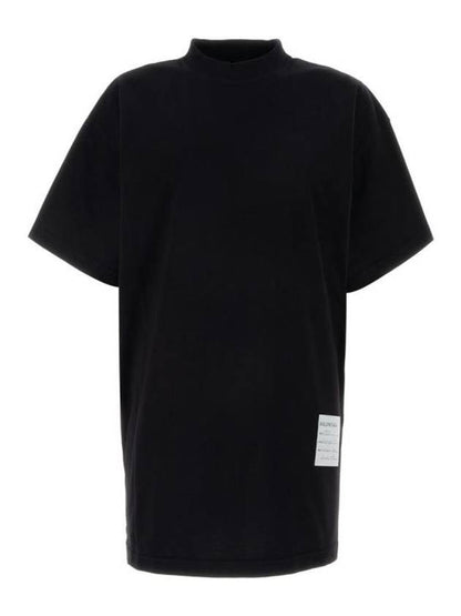 Luxury Balenciaga Trending 2025 Sample Sticker Oversized Short Sleeve T-Shirt Black