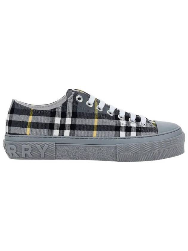 Luxury Burberry Vintage Check Cotton Low Top Sneakers Grey