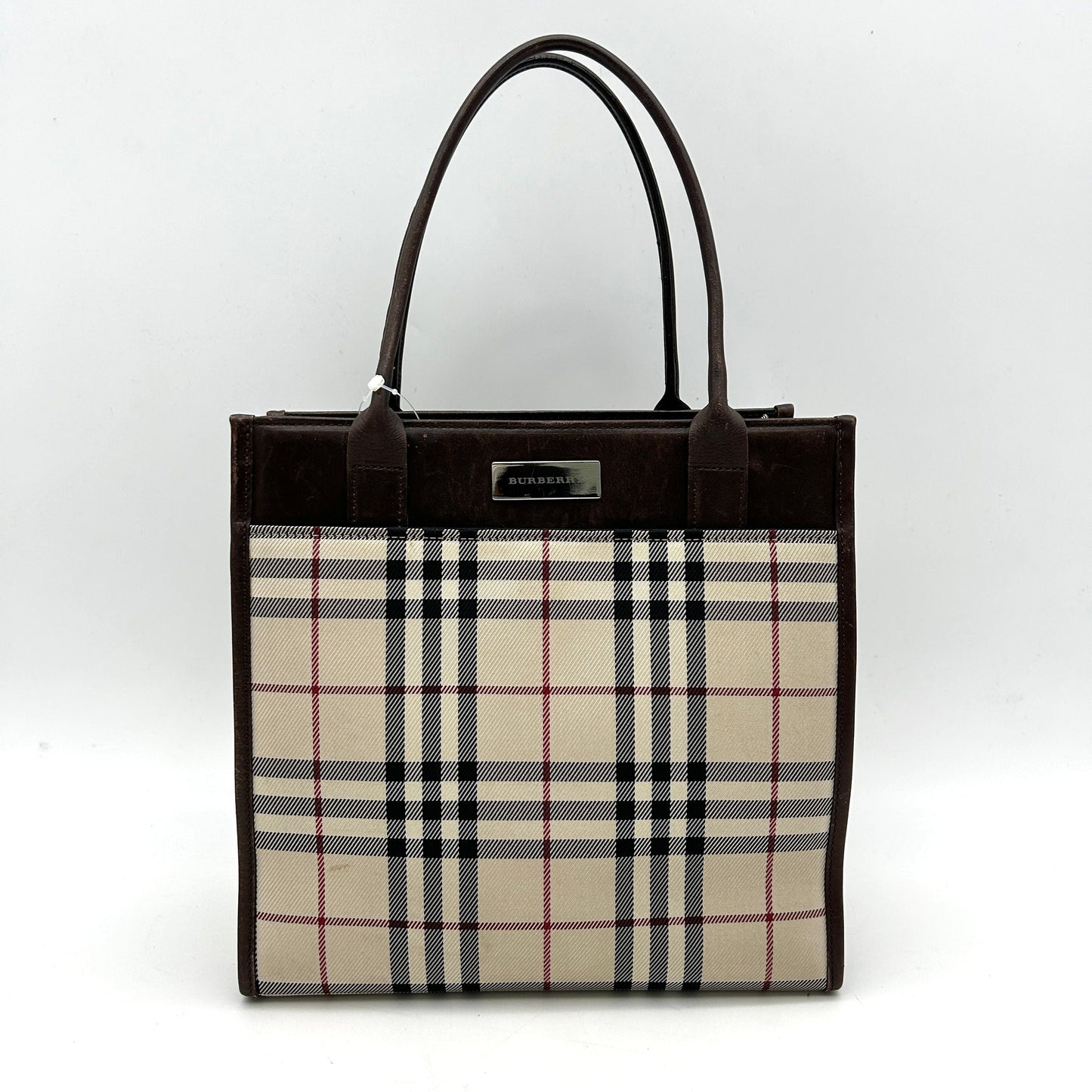Luxury Burberry Leather Trimmed PVC Handle Bag - Neutrals Handle Bags, Handbags bb5517bb