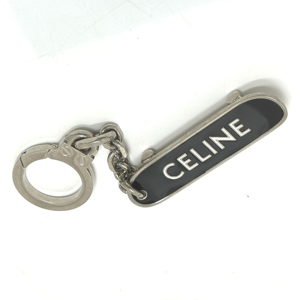 CELINE key ring metal black skateboard mens