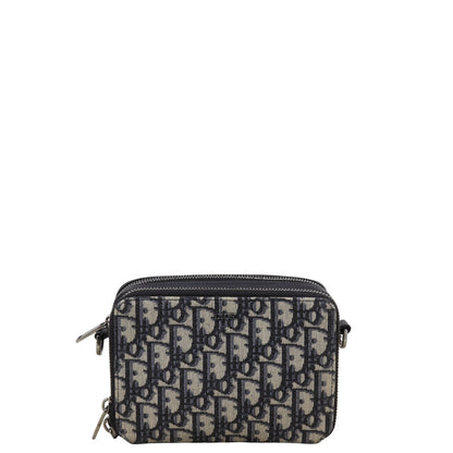Dior Double Zip Pouch with Strap Oblique