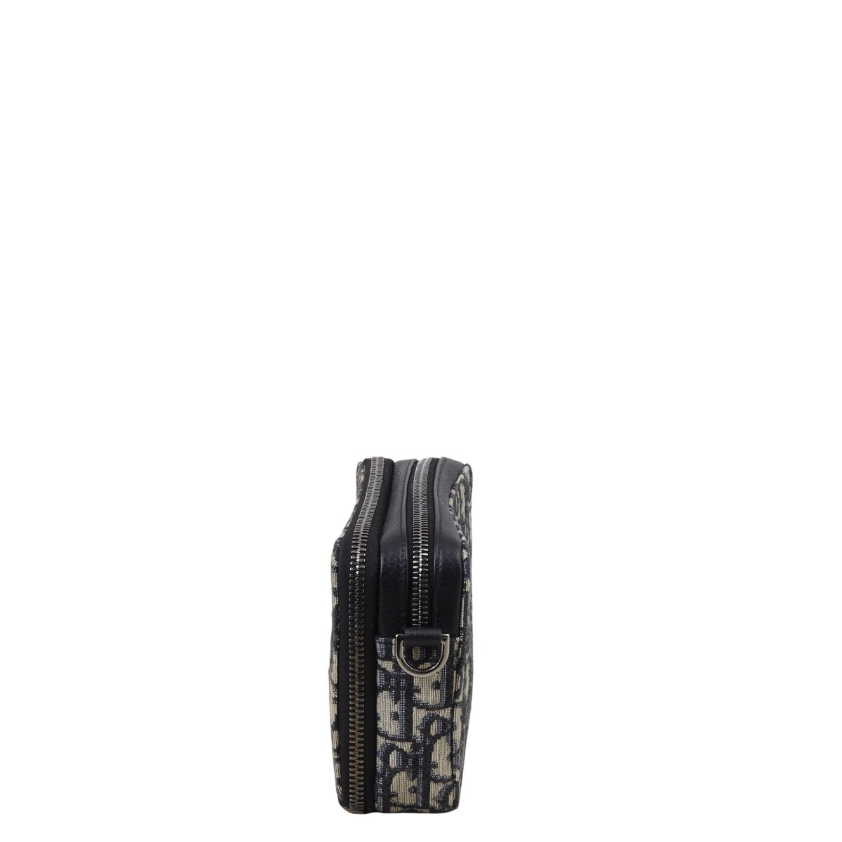 Dior Double Zip Pouch with Strap Oblique
