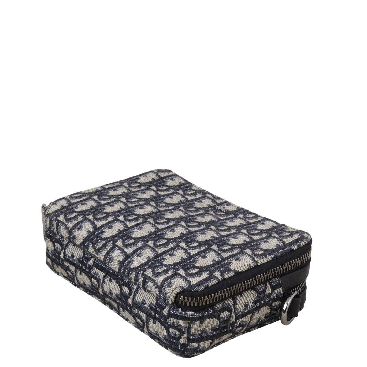 Dior Double Zip Pouch with Strap Oblique