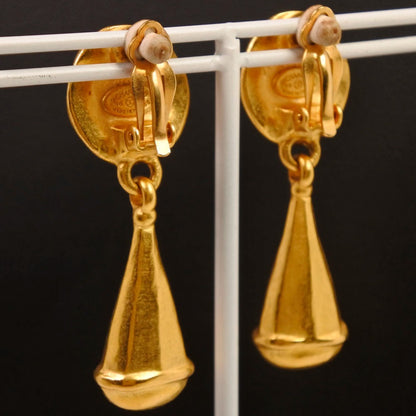 CHANEL Earring Plated Gold gold Swing / COCO Mark Women
