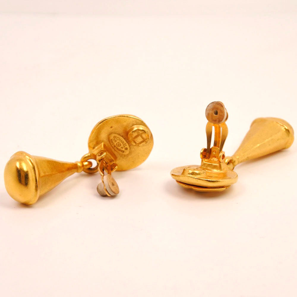 CHANEL Earring Plated Gold gold Swing / COCO Mark Women