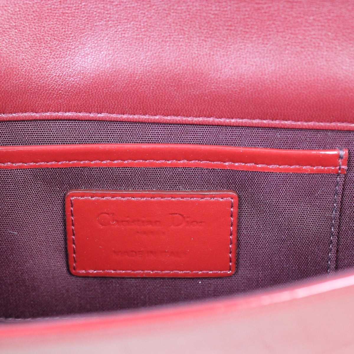 Dior Lady Dior Patent Cannage Pouch