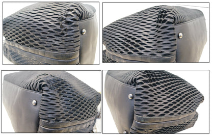CHANEL Calfskin Laser Cut Perforated CC Tote Black