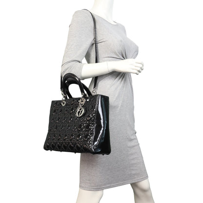 Dior Lady Dior Large Patent