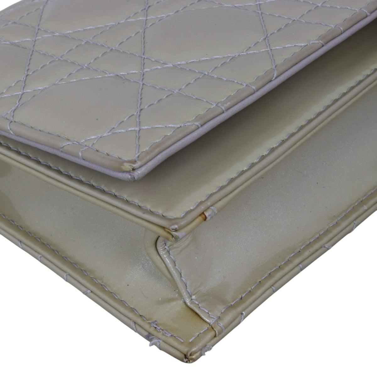Dior Lady Dior Patent Cannage Pouch