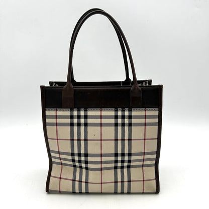 Luxury Burberry Leather Trimmed PVC Handle Bag - Neutrals Handle Bags, Handbags bb5517bb