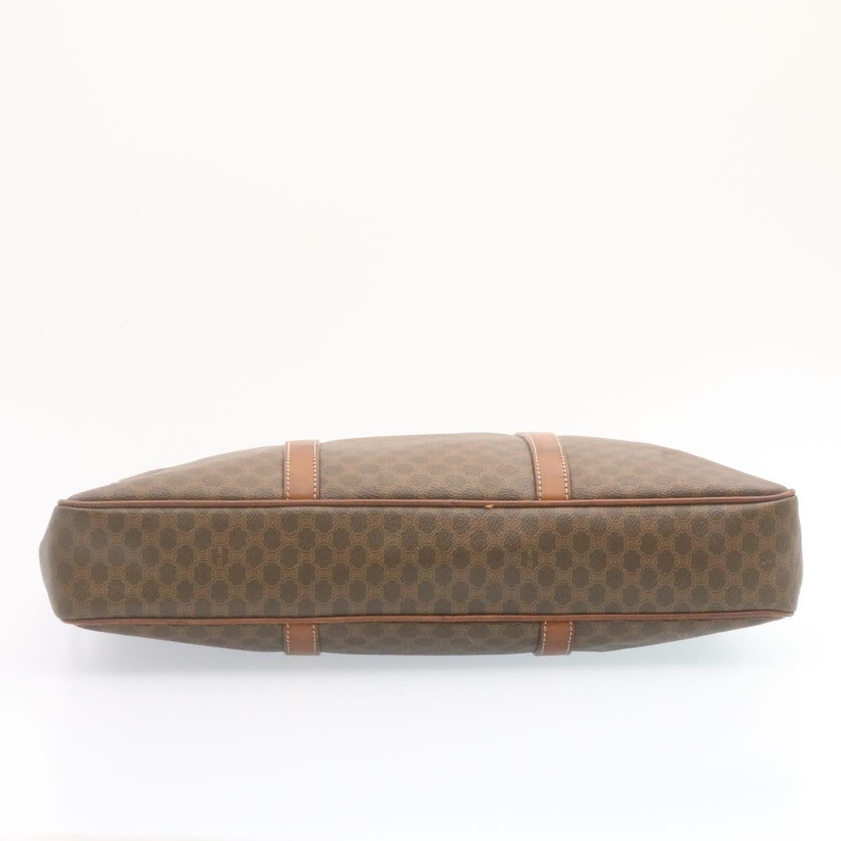 Luxury CELINE Macadam Canvas Hand Bag PVC Leather Brown  22577