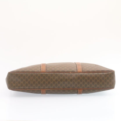 Luxury CELINE Macadam Canvas Hand Bag PVC Leather Brown  22577
