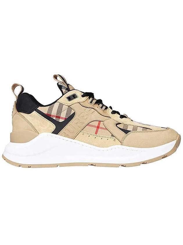 Luxury Burberry Vintage Checked Low Top Sneakers Beige