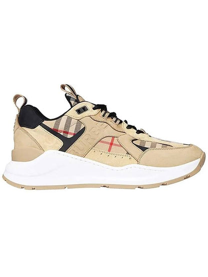 Luxury Burberry Vintage Checked Low Top Sneakers Beige