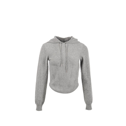 Celine Size S Cropped Hooded Sweater Cashmere Grey