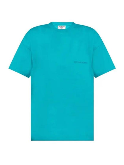 Luxury Balenciaga Trending 2025 Logo Short Sleeve T-Shirt Blue