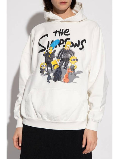 Luxury Balenciaga Trending 2025 The Simpsons Printed Hoodie White
