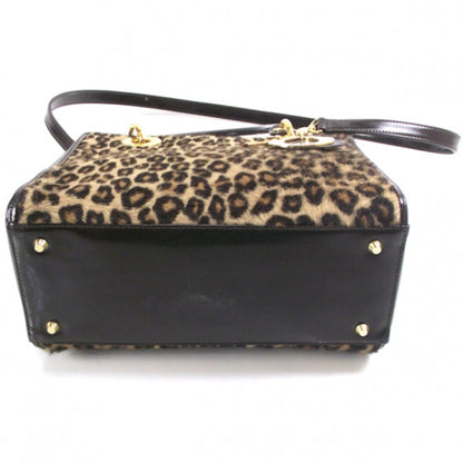 DIOR LADY DIOR PONY HAIR LEOPARD HANDBAG