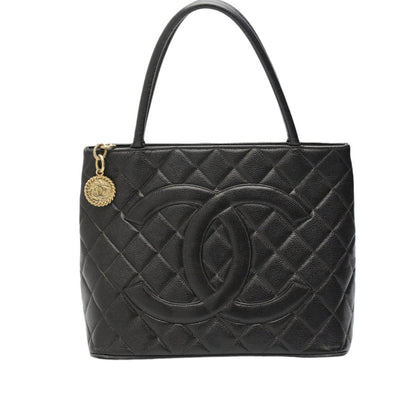 CHANEL Tote Bag Matt caviar skin black Handbag Caviar skin Replica Tote Women