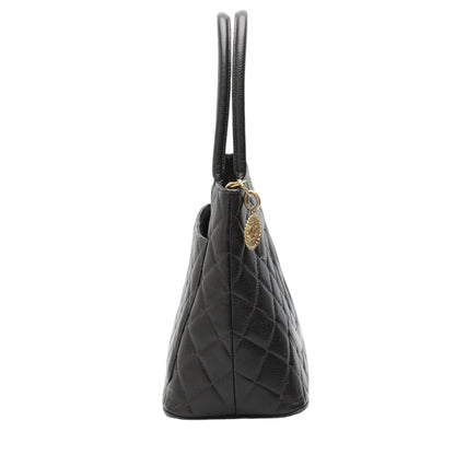 CHANEL Tote Bag Matt caviar skin black Handbag Caviar skin Replica Tote Women