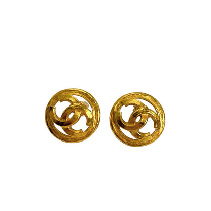 CHANEL Earring metal gold Earring vintage 94P COCO Mark Women