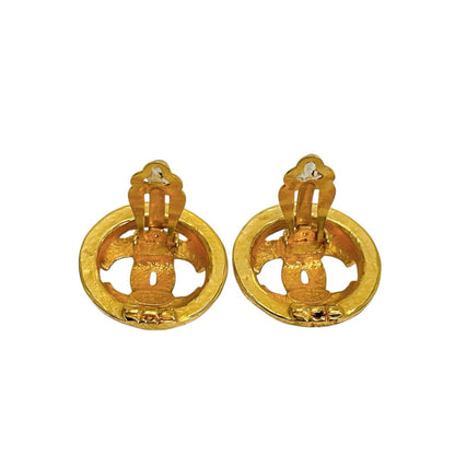 CHANEL Earring metal gold Earring vintage 94P COCO Mark Women