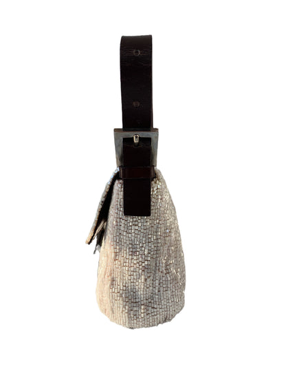 Fendi Baguette Shoulder bag with Cream Beads