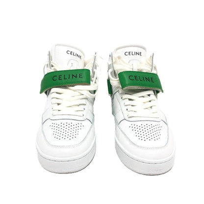 CELINE sneakers leather white velcro strap mens 39