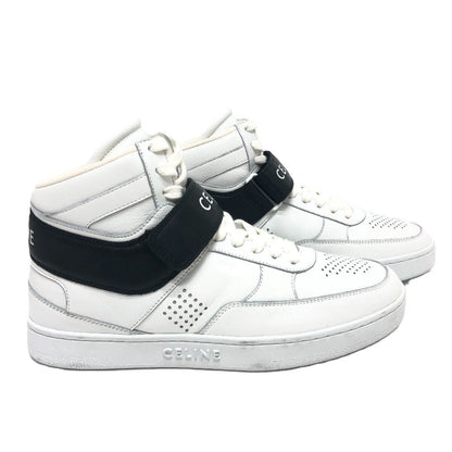 CELINE sneakers leather white velcro strap mens 39
