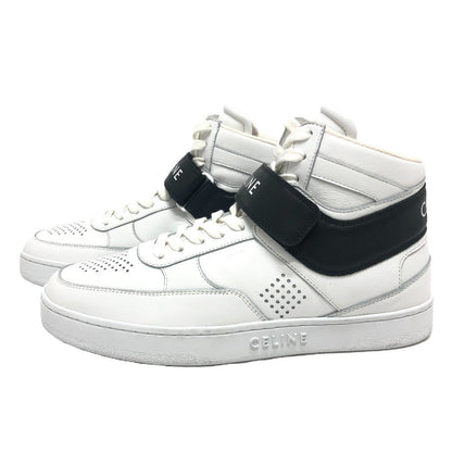 CELINE sneakers leather white velcro strap mens 39