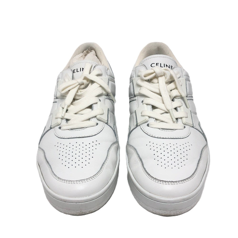 CELINE sneakers leather white block mens 40