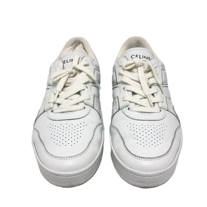 CELINE sneakers leather white block mens 40