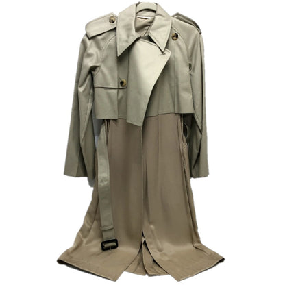 CELINE trench coat 28V36-6073 cotton beige Trench coat mastic Double face Women 34