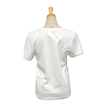 CELINE Short sleeve T-shirt 653N 2AWB6 cotton white logo Women M