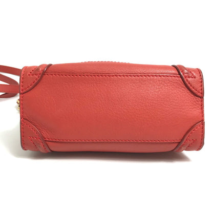 CELINE Handbag 168243 leather Red Nano Shopper Luggage Women