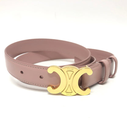 CELINE belt leather pink Small Triomphe unisex(Unisex) 85