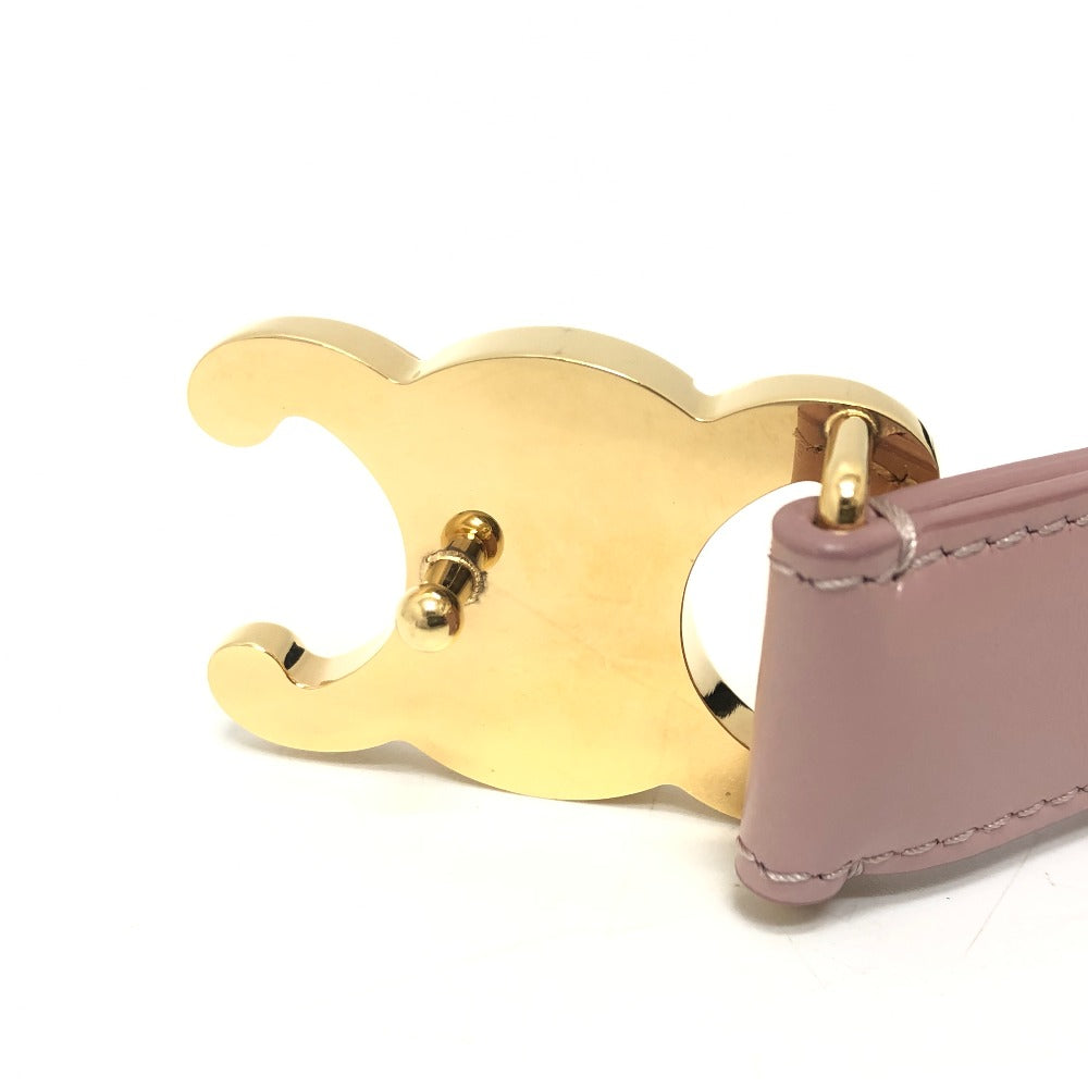CELINE belt leather pink Small Triomphe unisex(Unisex) 85