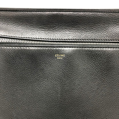 CELINE Shoulder Bag leather black Shoulder edge bag