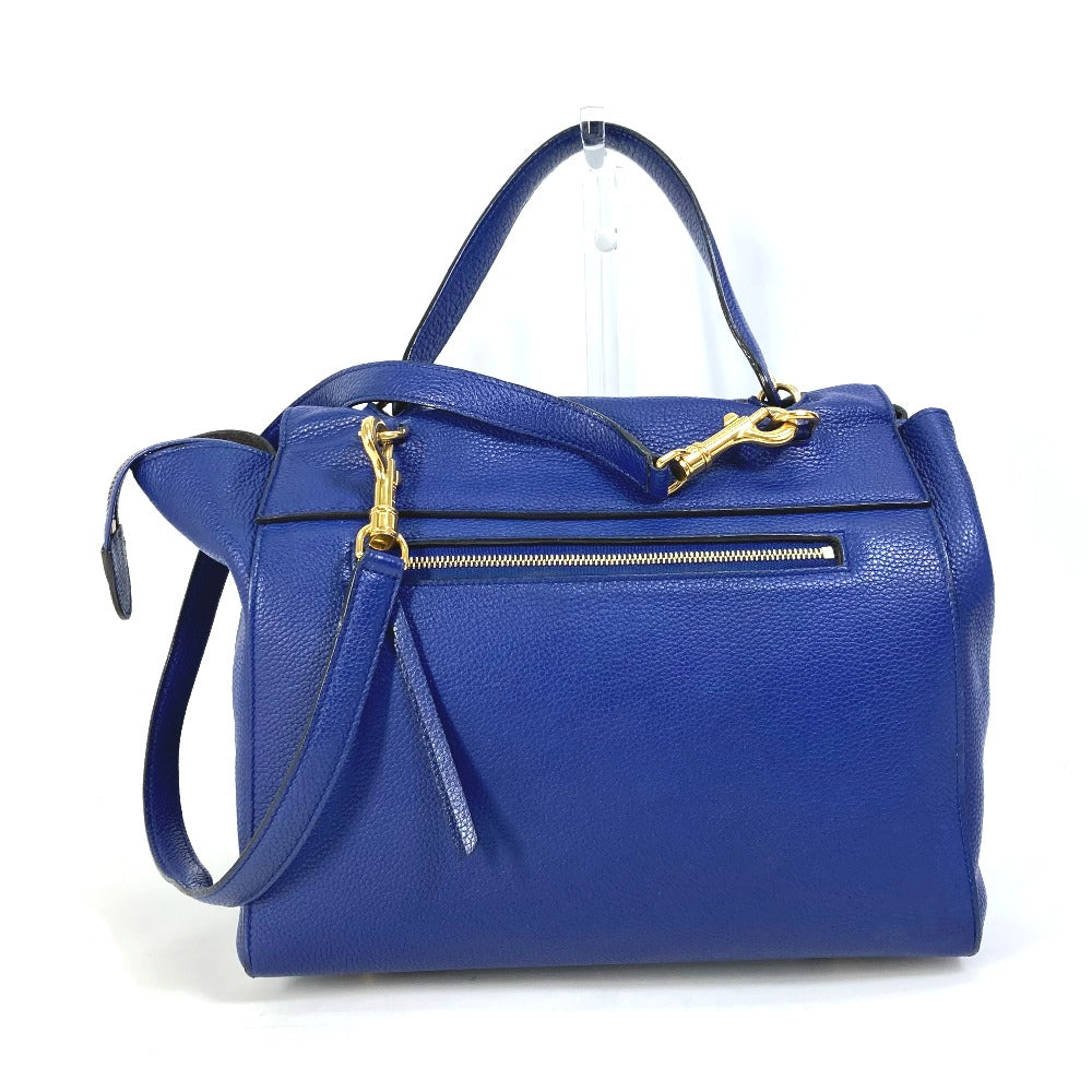 CELINE Shoulder Bag leather blue Handbag Belt bag Women