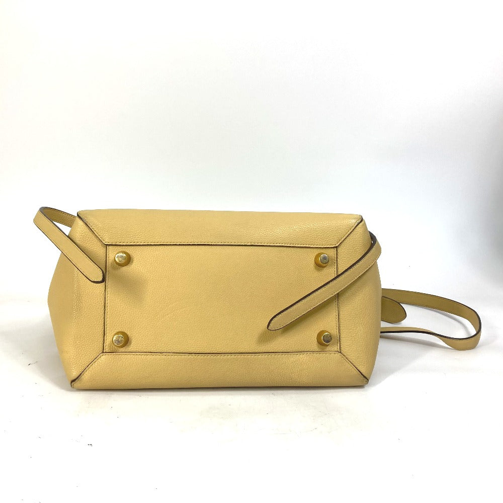 CELINE Shoulder Bag leather yellow Belt bag mini Women