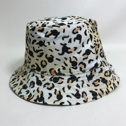 CELINE hat cotton Yellow beige type Gregory Edwards Leopard unisex(Unisex) M 59