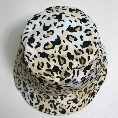 CELINE hat cotton Yellow beige type Gregory Edwards Leopard unisex(Unisex) M 59