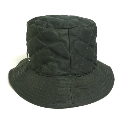 CELINE hat 2AUB8930C Nylon Khaki x Orange quilting logo Women S