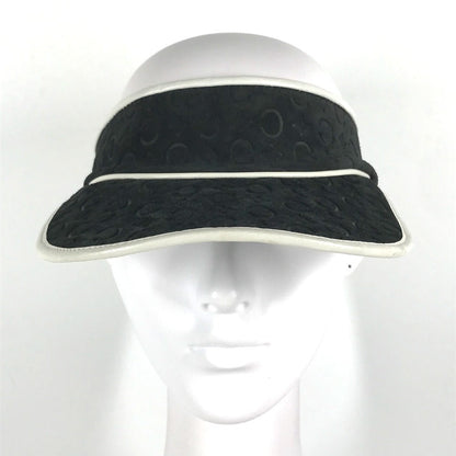 CELINE Sun visor Leather / suede black Triomphe Women